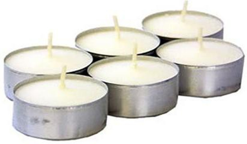yubirth tea light candles 775566 Candle(Silver, Pack of 24)