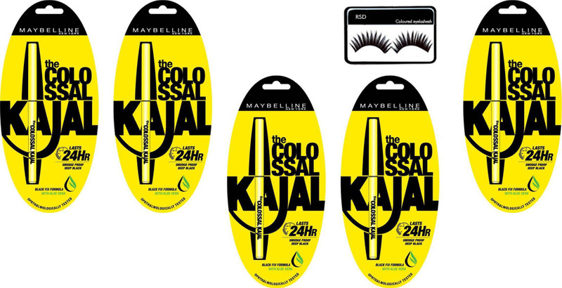 rsd colo kajal and eye lashesh(6 Items in the set)