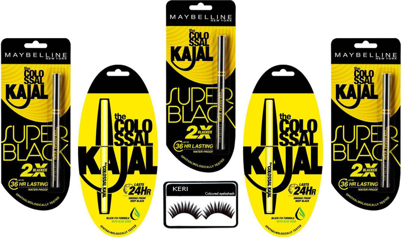 keri colo and sup kajal and eye lashesh(6 Items in the set)