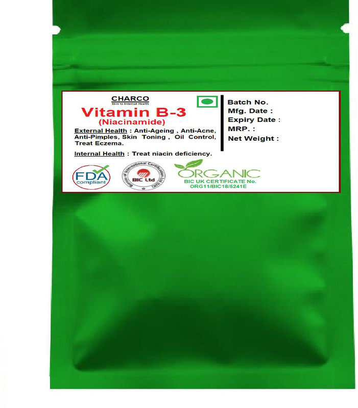 charco chemicals Vitamin B3 Powder (Niacinamide) Supplements Acne Face(200 g)