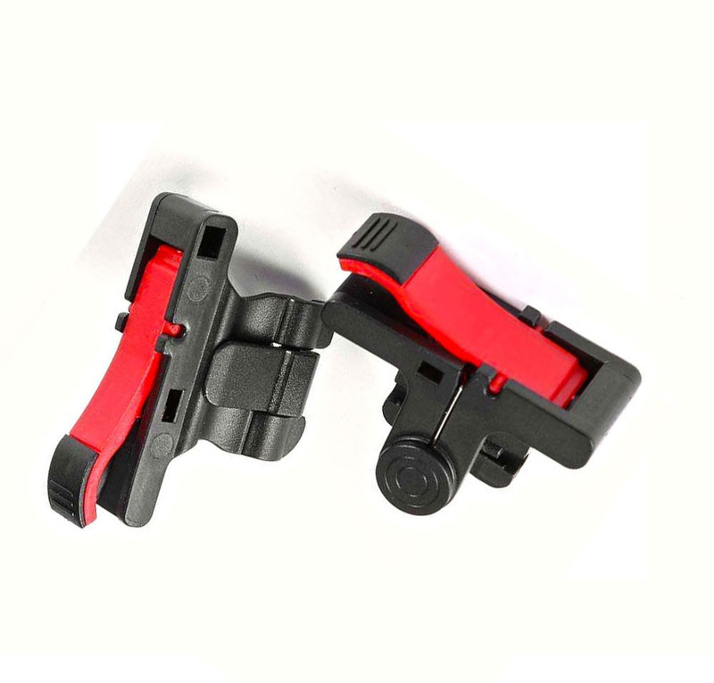 BUY SURETY 1 Pair PUBG Gaming Trigger Shooter Sensitive Shot & Aim Buttons Gaming Accessory Kit(Red & Black, For Android, iOS)
