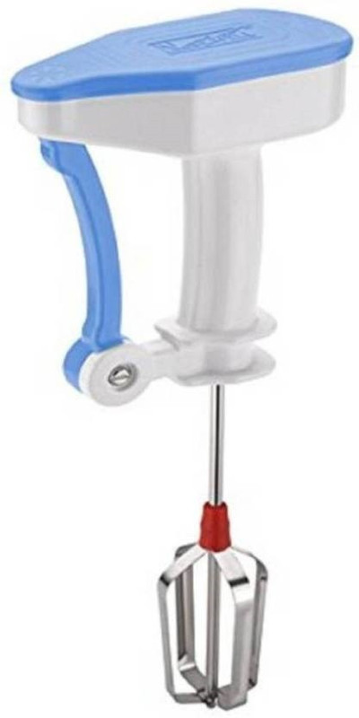 WDS Manual Blender with Gear System for Butter Milk Lassi Maker Egg Coffee Milk Egg Etc 0 Hand Blender (Blue) 0 W Hand Blender(Blue)
