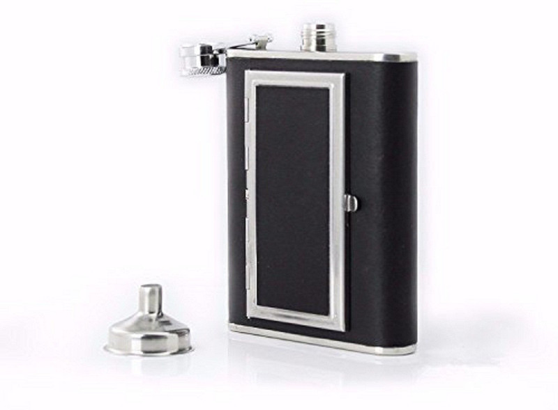 JERN JERN Pocket Hip Flask 6 Oz Leak Proof - Drinking Flask for Liquor and Smokes Metal Hip Flask(60 ml)