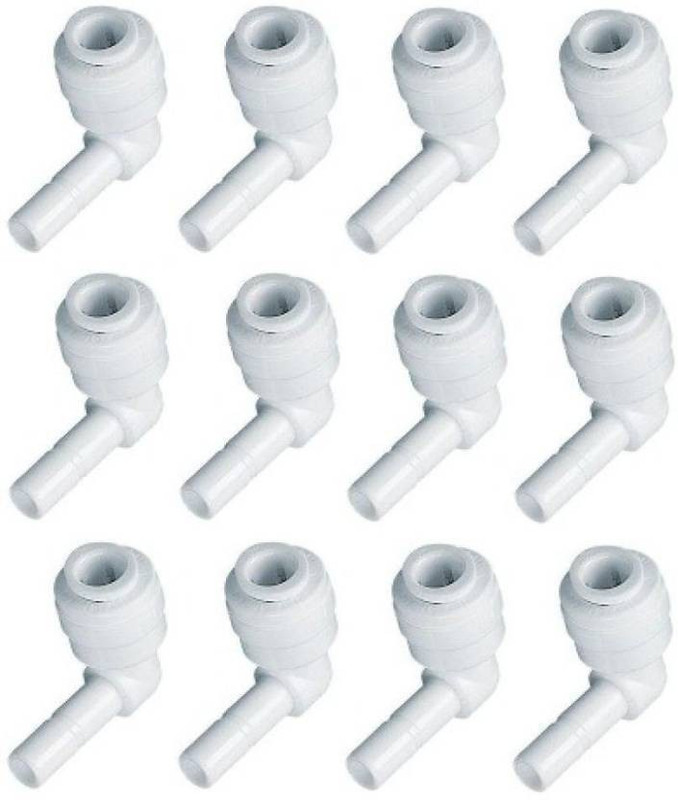 bharat traders Elbows Connectors 1/4 inch Stem Needle x 1/4 inch QC for RO Water Purifier Spare Part for Solid Filter Cartridge(0, Pack of 12)