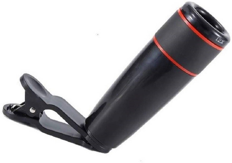 SJK 12X Optical Zoom Telescope Clip On Cell Phone Camera Lens(Black, NA)