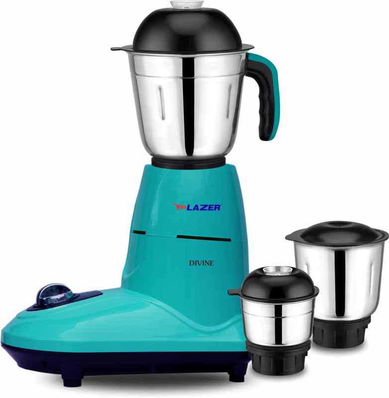 Lazer Divine 650 Green Color 3 Jars 650 Mixer Grinder(Green, 3 Jars)