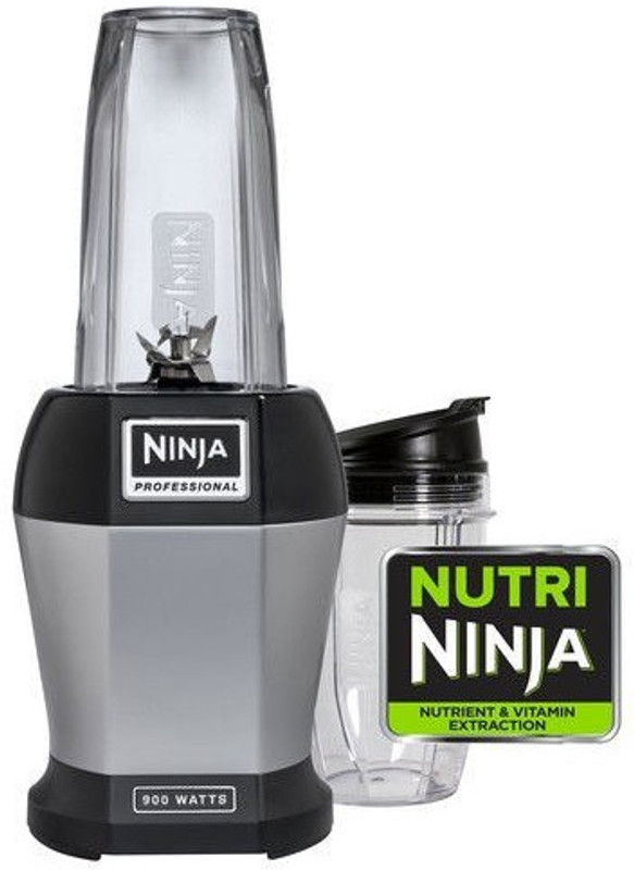 Ninja 6BO3K6XT7EIS Nutri Nutrient Extraction Single Serve Blender (BL450) 500 Juicer Mixer Grinder(Silver, 1 Jar)