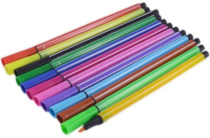 saburi Superfine Nib (Multi-colour) Sketch Pen Nib Sketch Pens(Set of 12, Multicolor)