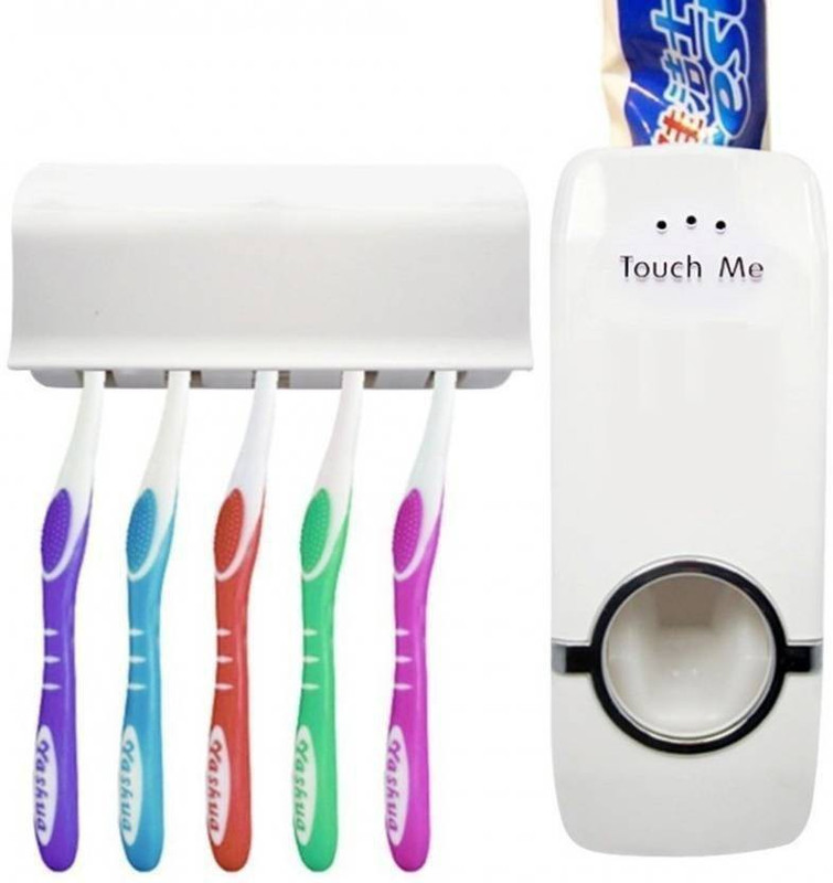 aksharkunj Toothpaste Dispenser with Toothbrush plastic Holder Toothbrush Case(Pack of 1)