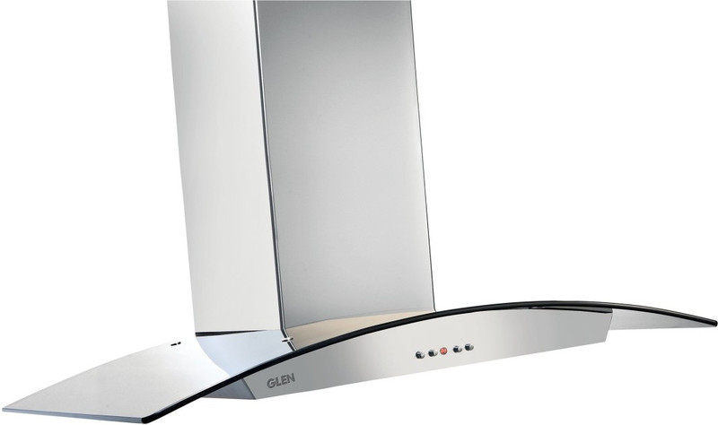 GLEN GL 6071 SS 90 Wall Mounted Chimney(Silver 1000 CMH)