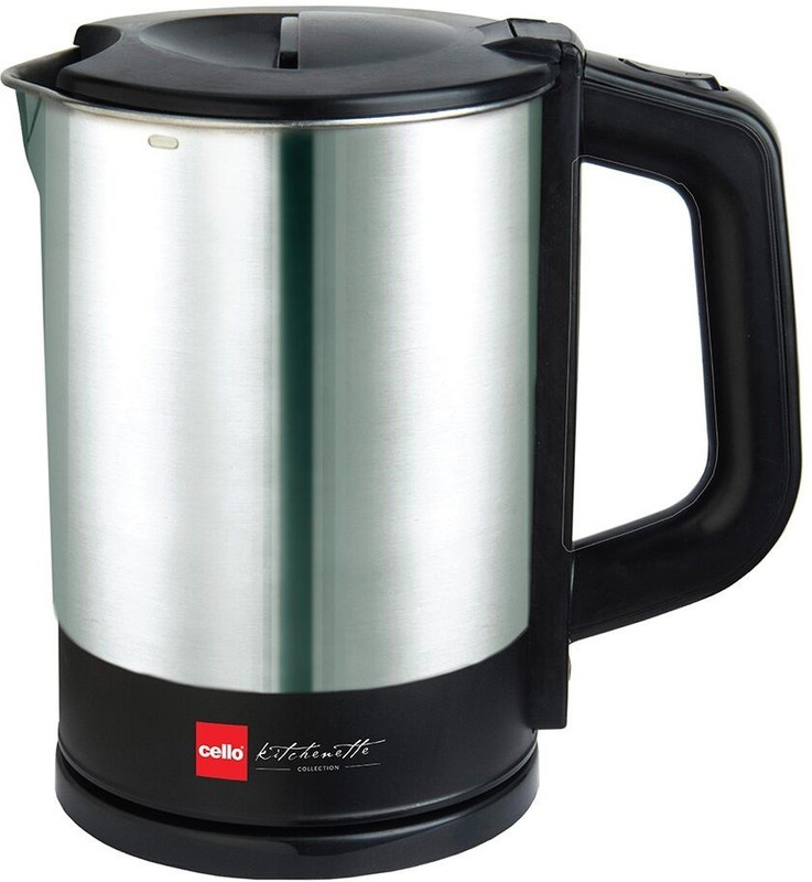 Cello Quick Boil 900 Electric Kettle (1 L, Black, Silver) Electric Kettle(1 L, Silver, Black)