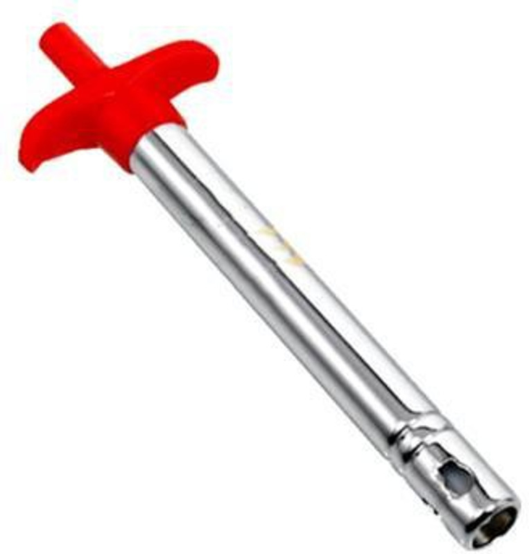podium Steel, Plastic Gas Lighter(Silver, Red, Pack of 1)