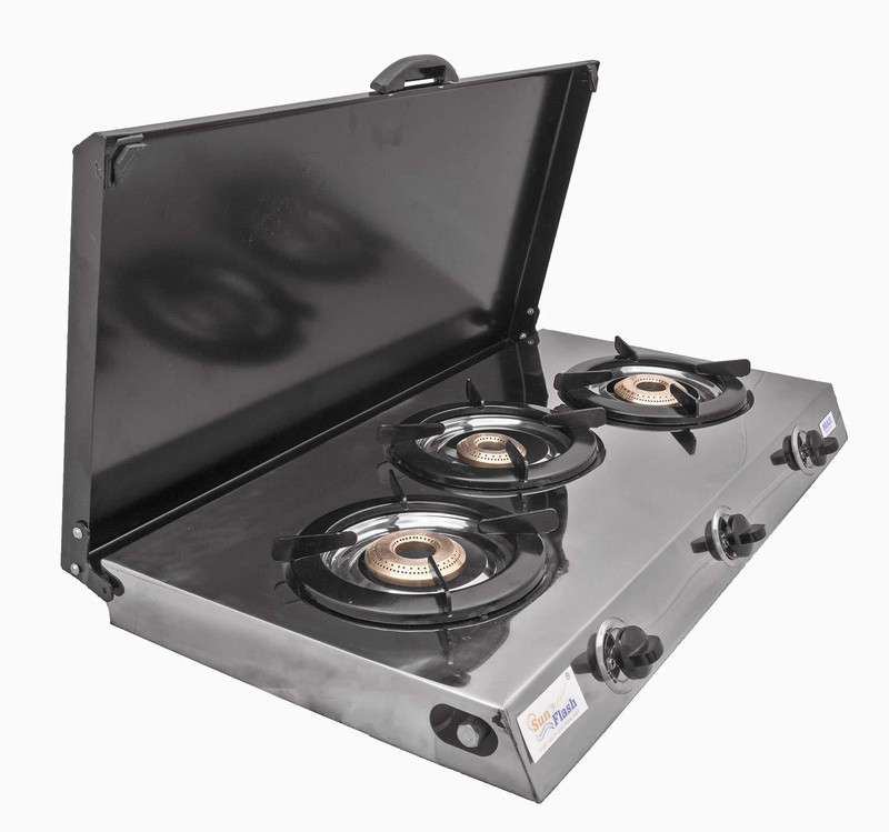 three burner automatic gas stove