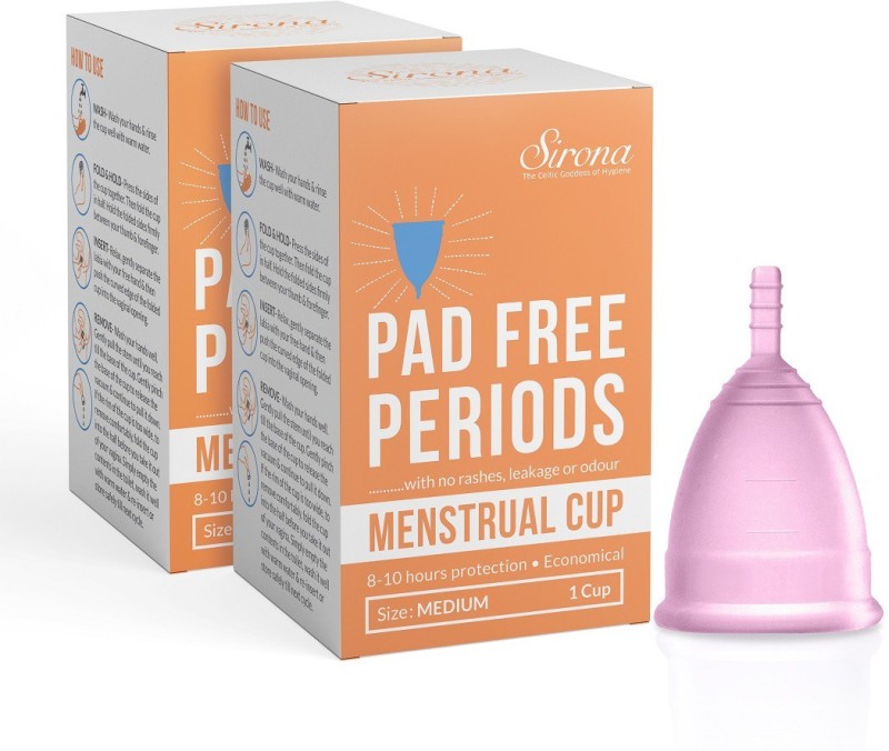 SIRONA Medium Reusable Menstrual Cup(Pack of 2)
