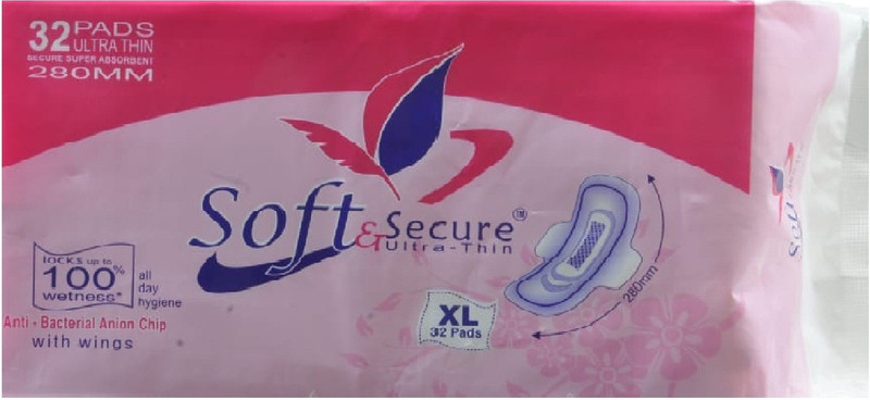 soft and secure Ultra thin XL Sanitary Pad Sanitary Pad(Pack of 32)
