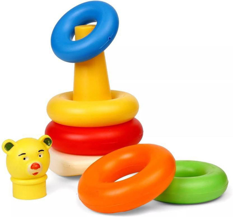 Cool Toys a set of non toxic plastic stacking ring for babies(Multicolor)