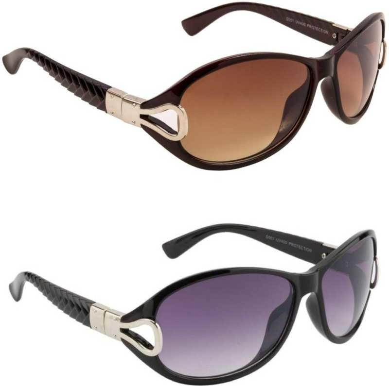 preeti designs Butterfly Sunglasses(Black, Brown)