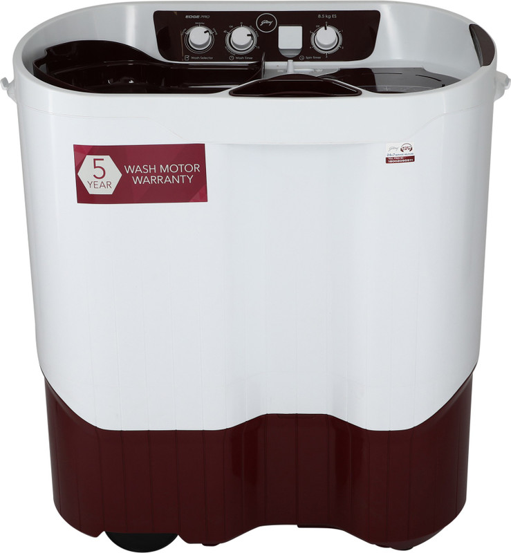 Godrej 8.5 kg Semi Automatic Top Load White, Maroon(WS EDGEPRO 850 ES Wn Rd)