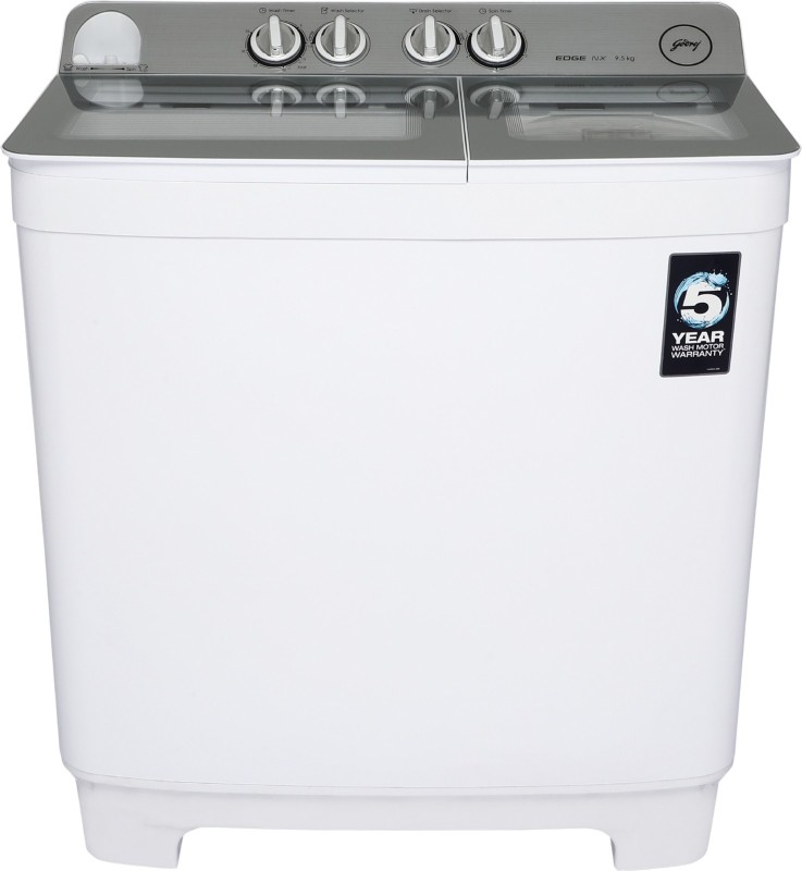 Godrej 9.5 kg Semi Automatic Top Load White, Grey(WS EDGE NX 950 CPBR)