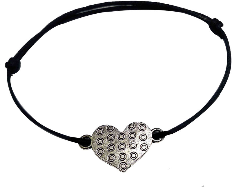 gurjari Gurjari Adjustable Black Thread Anklet with Oxidised Big Brouch for Girls Cotton Dori, Metal Anklet
