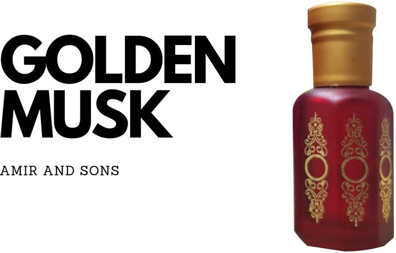 AMIR AND SONS GOLDEN MUSK 12 ML STYLISH BOTTLE IN VELVET BOX Herbal Attar(Musk Arabia)