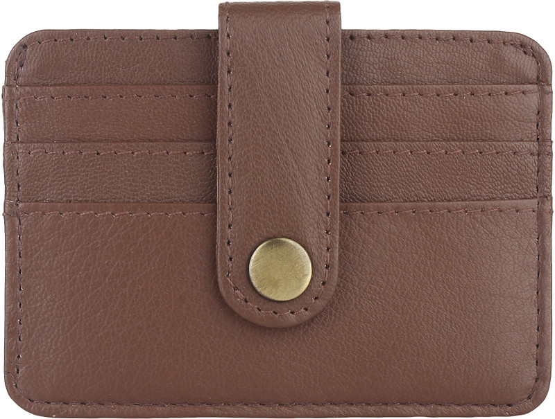 nukaichau Credit Card Holder 4 Card Holder(Set of 1, Brown)