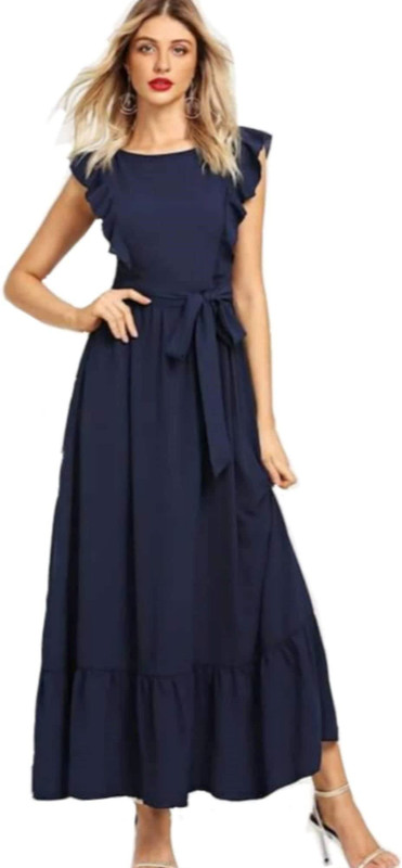 dpfashions Women Maxi Dark Blue Dress