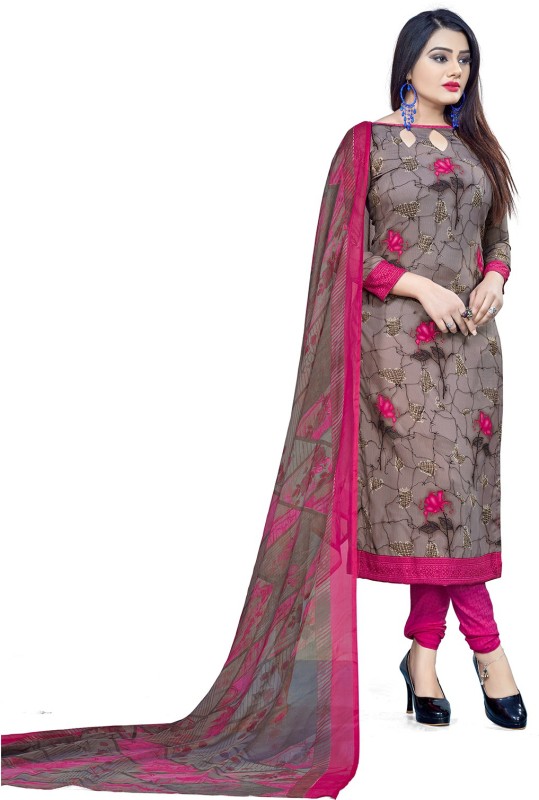 Giftsnfriends Crepe Floral Print Salwar Suit Material(Unstitched)