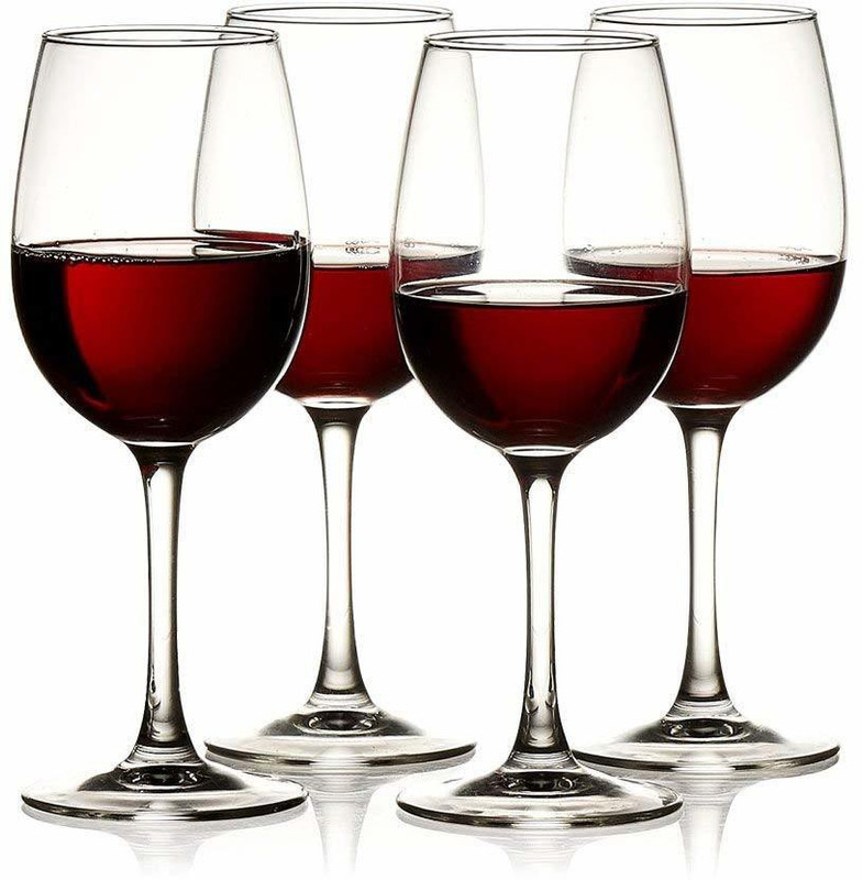 xiamen VILON Madison Red Wine Glasses Set 3 Whisky Glass, Clear, 310 ml Glass Set(Glass, 310 ml, Clear, Pack of 4)