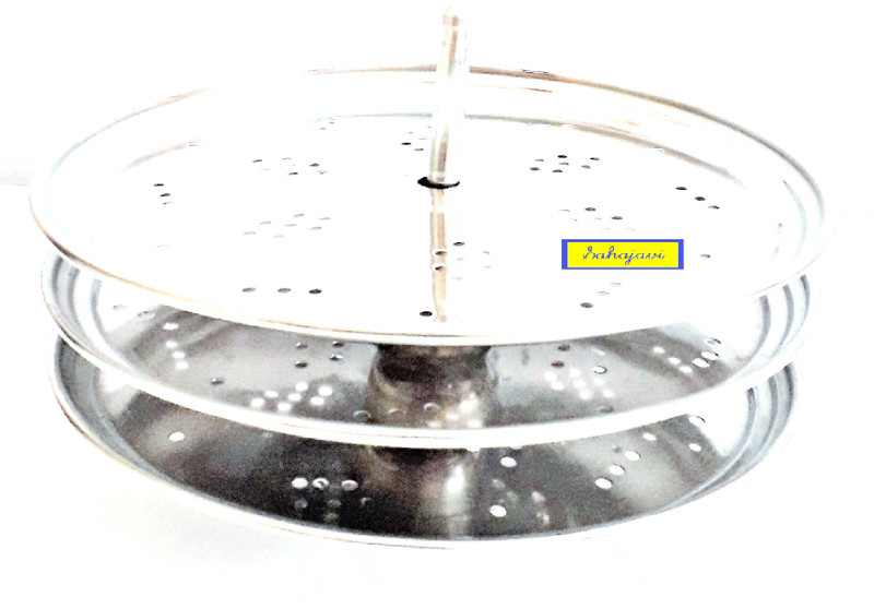sahajavi Sahajavi Stainless Steel 3 Plates Idiyappam Puttu Stand/Plates/Thattu Standard Idli Maker(3 Plates , 3 Idlis )