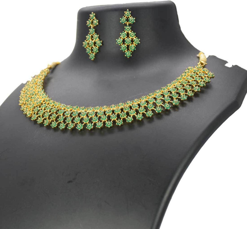 fantasia style club Brass Jewel Set(Green, Gold)