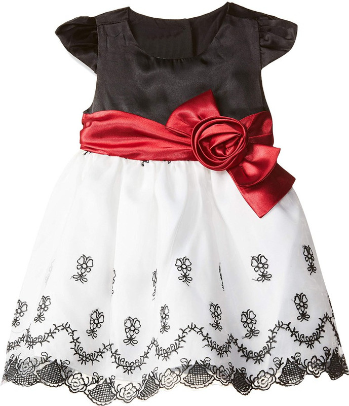 Buy Si Rosa By Hopscotch Girls Midi Knee Length Party Dress White Cap Sleeve Online at desertcartSeychelles