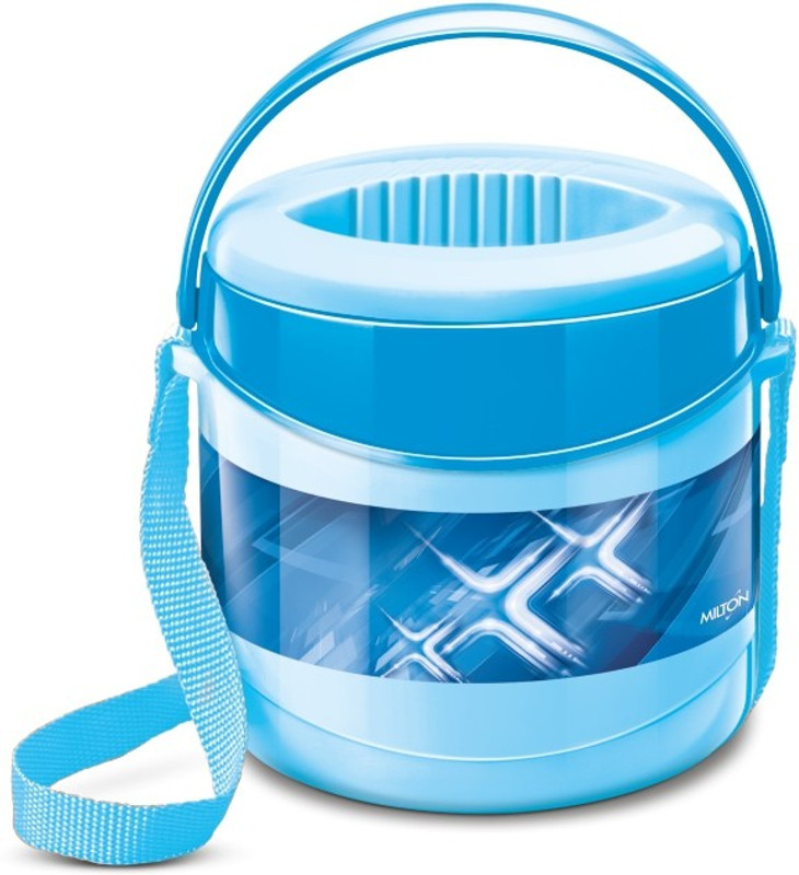 MILTON Econa Deluxe Insulated Leak Proof Lunch Box Keeps Food Fresh For Long Hours 2 Containers Stainless Steel, Plastic Office Lunch Box(200 ml)