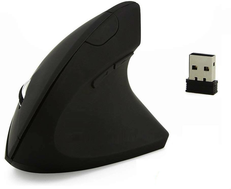 zahuu Smoothly 6D 2.4G Wireless Ergonomic Optical Vertical Doctor Mouse Wireless Optical Mouse(USB 3.0, Black)