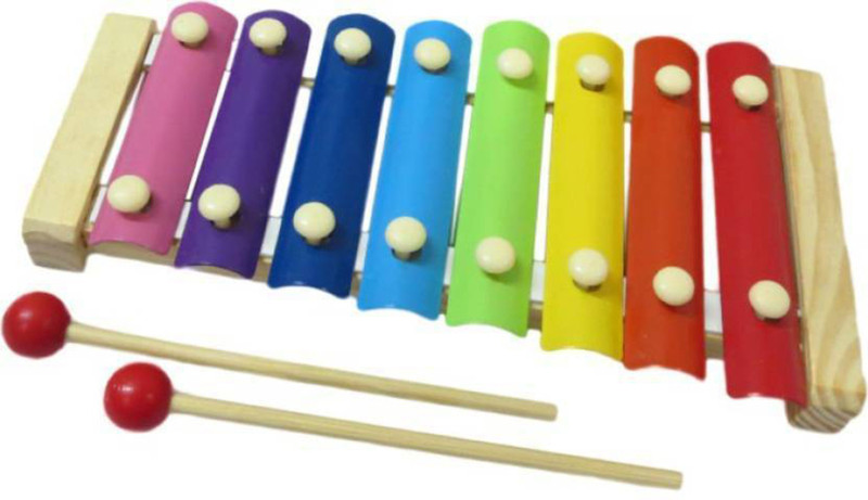 CrazyCrafts Wooden Xylophone with 8 Notes for Kids, BiG(Multicolor)