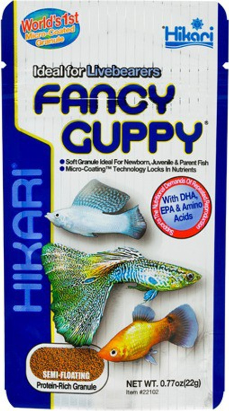Hikari Fancy Guppy 0.9 kg Dry New Born, Young, Adult Fish Food