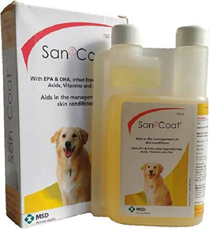 intas A Concentrated Fatty Acids Supplement For Dogs "San Coat" 150 ml Pet Health Supplements(150 ml)