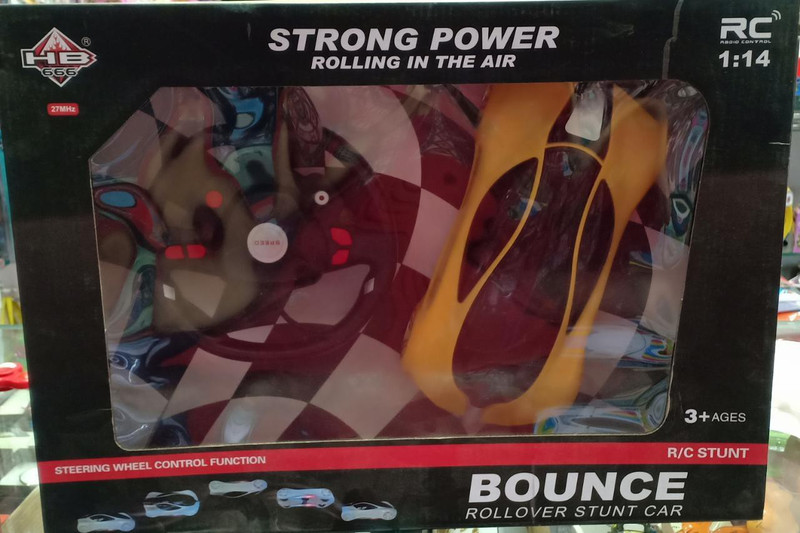 tiddlewink bounce rolloverstunt car yellow(Yellow)