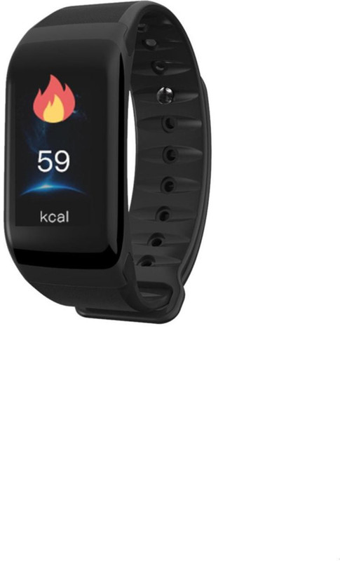 drums F1 + X color health tracker smart band(Black Strap, Size : free size)