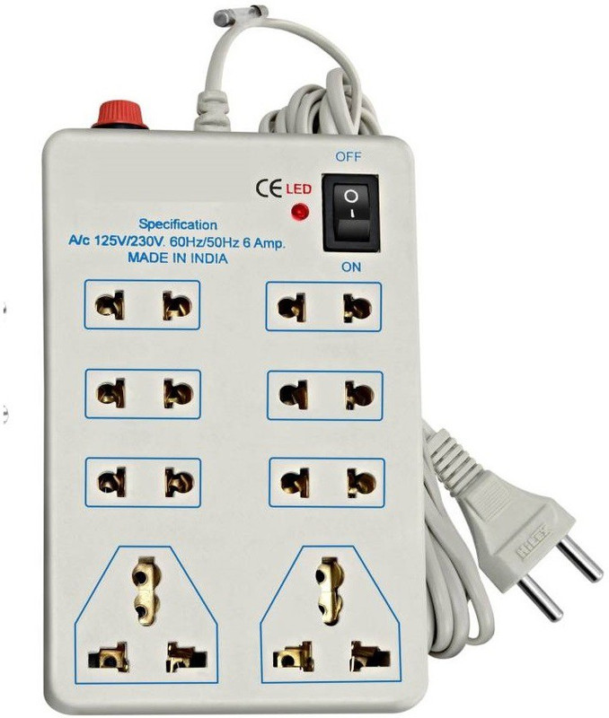 phoneys 8 Power 8 Socket Surge Protector(Multicolor)