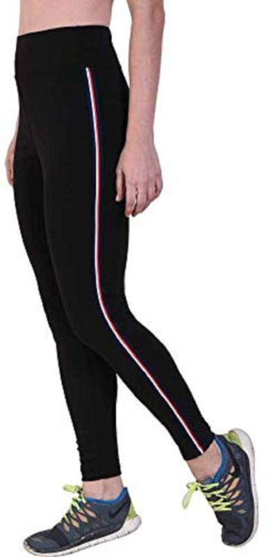 Icable Striped Women Black Tights