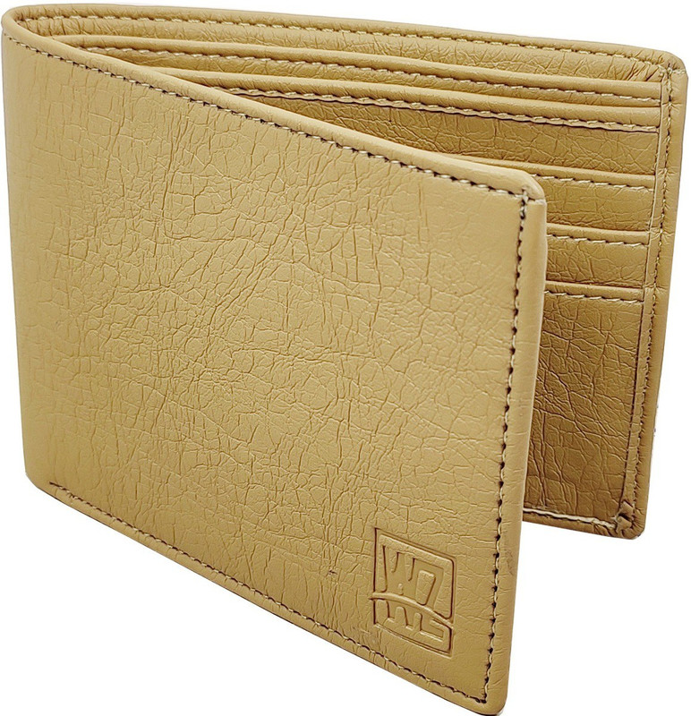 wenzest Men Casual Beige Artificial Leather Wallet(10 Card Slots)
