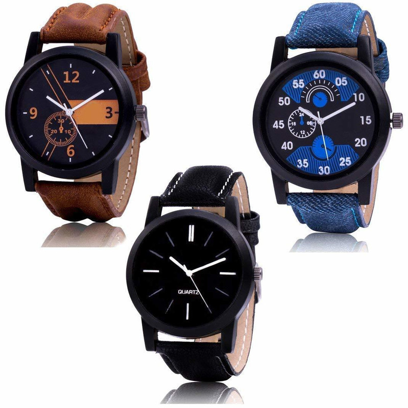 fotoablearc LR brow LR-2-5 New Best Artist Designer Combo Watch For men & women Combo of 3 Analog Watch - For Men Analog Watch  - For Men