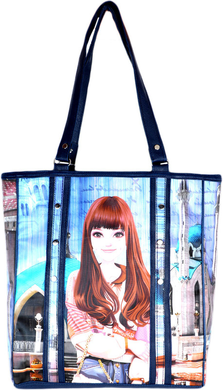 Alivana India Hand Bag Girl Strip Multipurpose Bag(Blue, 10 L)