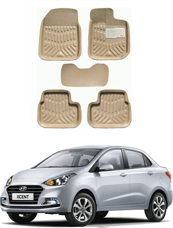 EIAC Plastic 3D Mat For Hyundai Xcent(Beige)
