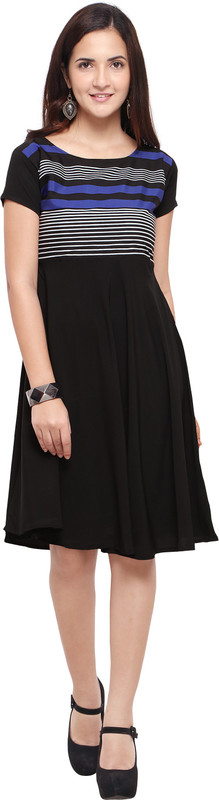 sbj collections Women Fit and Flare Multicolor Dress