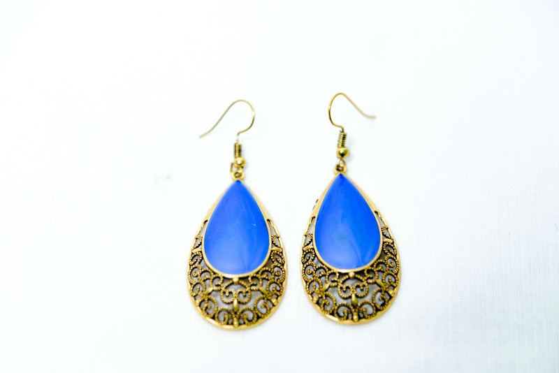 pureeverstylish 87TG78 Emerald Acrylic, Alloy, Mother of Pearl Earring Set, Jhumki Earring