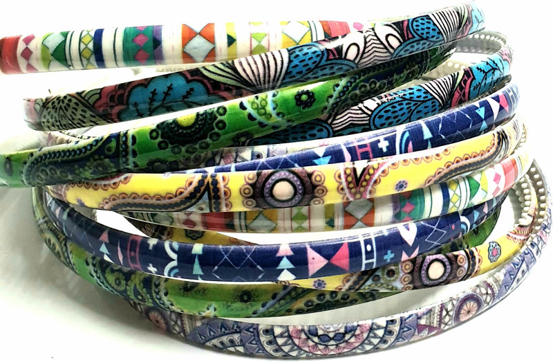 anna creations Girls Set Of 12 Multi Color Plastic Hair Bands Hair Band(Multicolor)