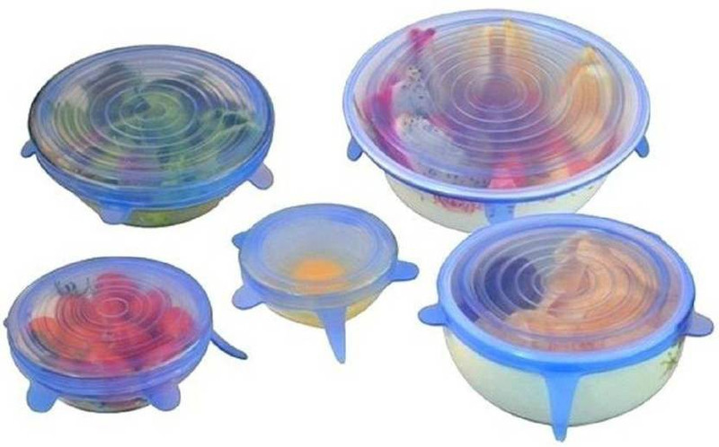 GS TECH ZONE GS-6 2.6 inch, 3.8 inch, 4.5 inch, 5.7 inch, 6.5 inch, 8.3 inch Lid Set, Pack of 6(Silicone)