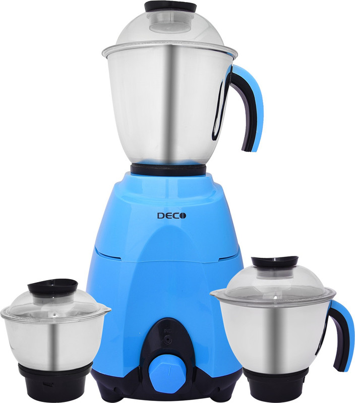 Deco Jazzo 750W Jazzo 1 HP 750 Mixer Grinder(Blue, 3 Jars)